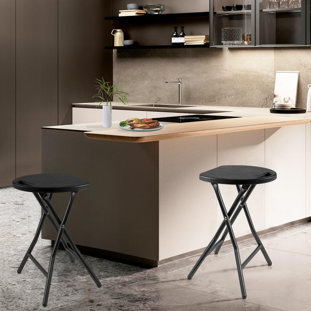 Black Folding Stool with Handle R301355