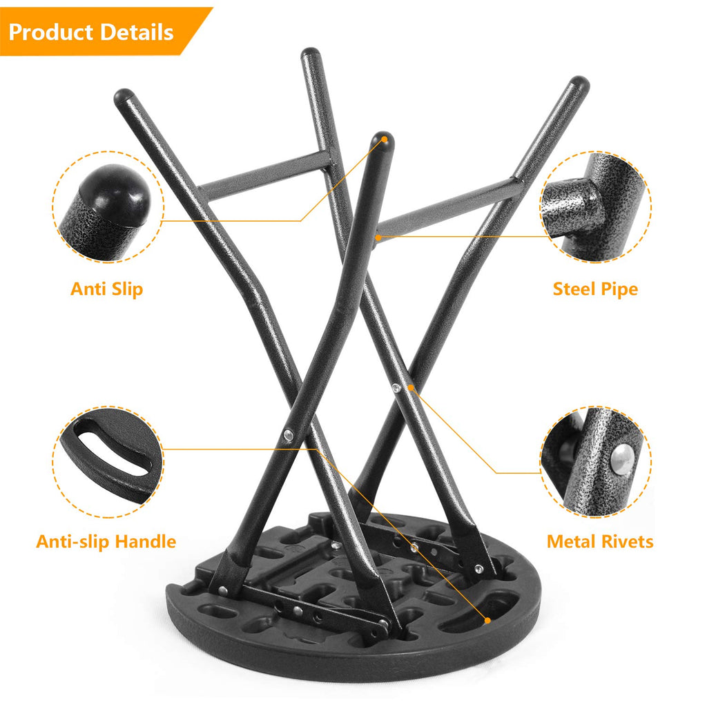 Black Folding Stool with Handle R301355