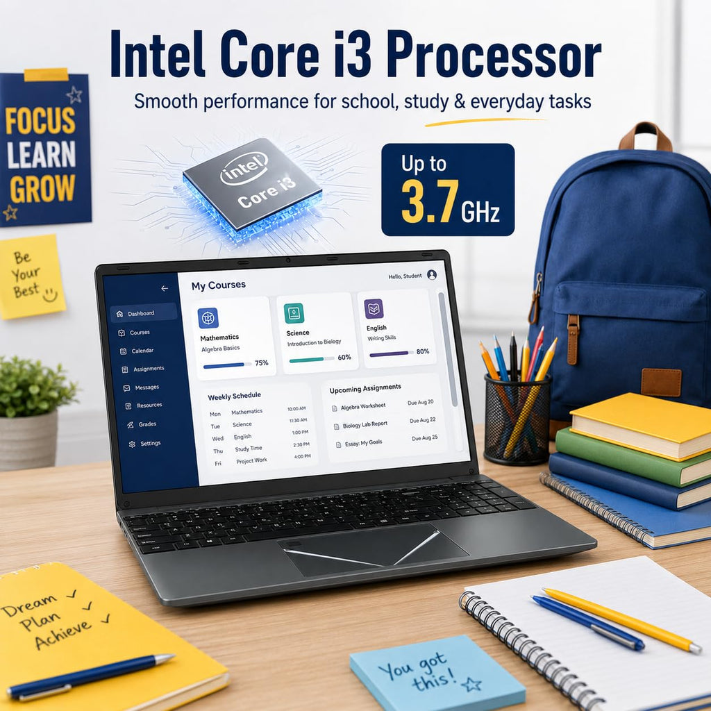 15.6" Core i3 8GB RAM 256GB SSD Laptop Computer N749