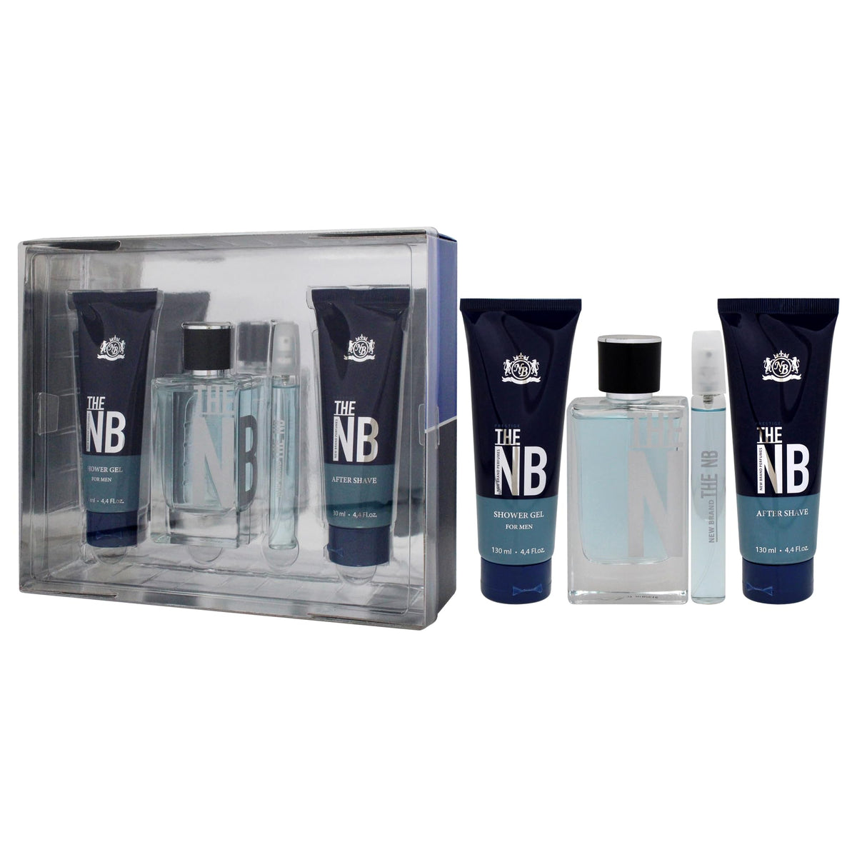 4 Pieces Eau de Toilette Spray Shower Gel After Shave Balm Gift Set N161916