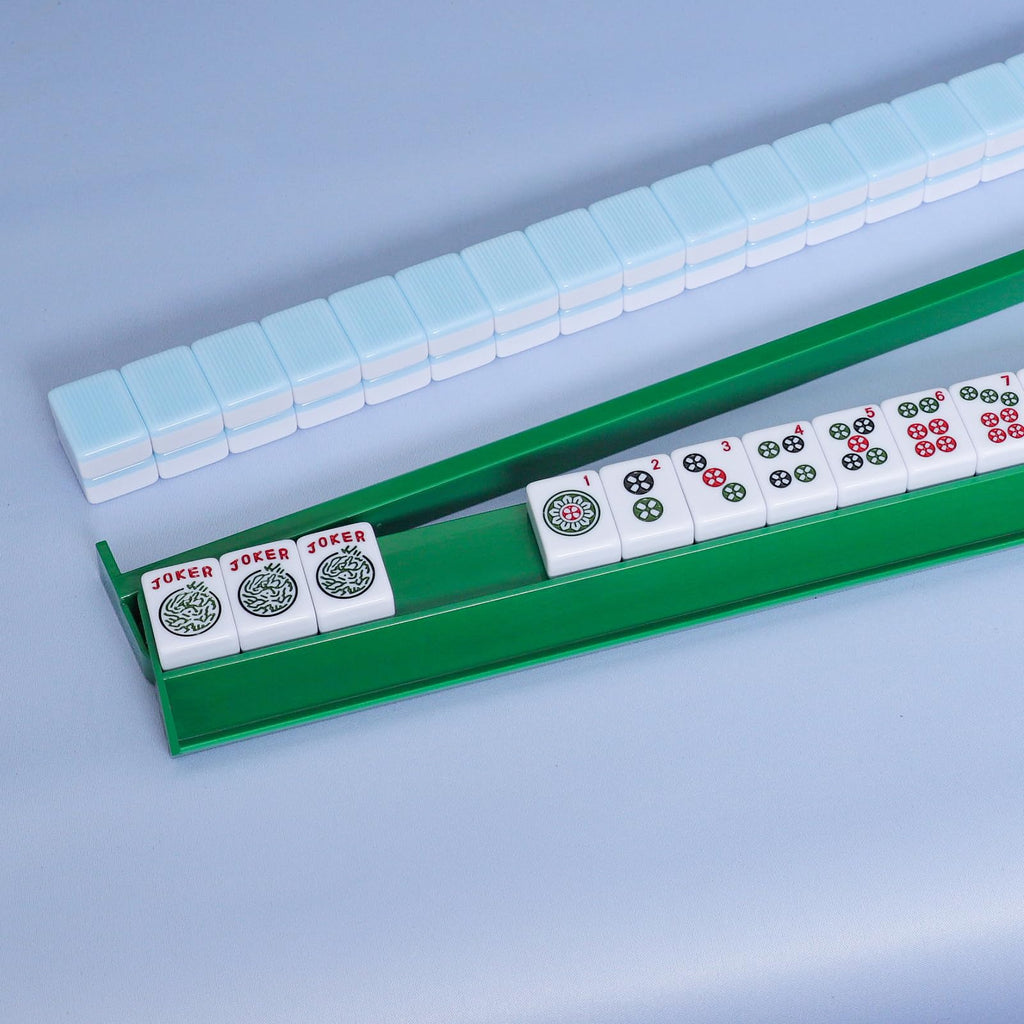 Green Mahjong Racks with Pushers 4 PCS J321823