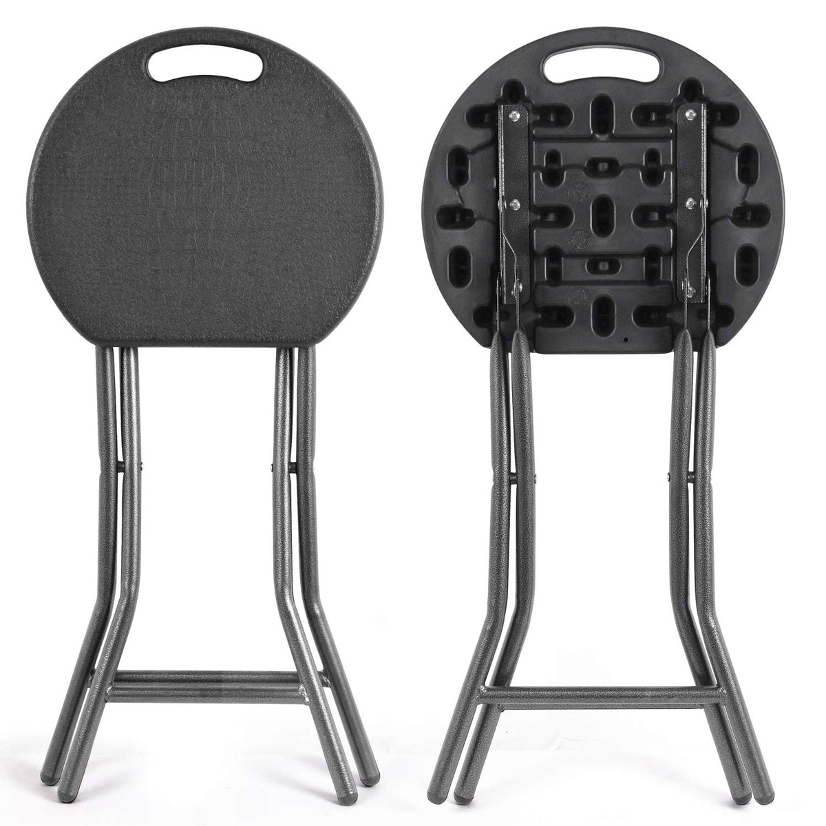 Black Folding Stool with Handle R301355