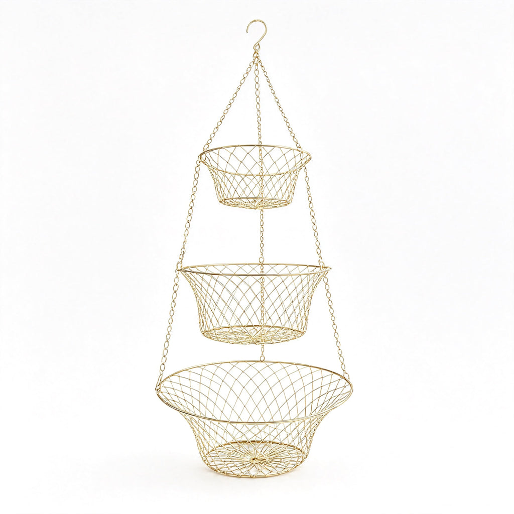 3-Tier Copper Hanging Basket U61822