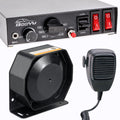 12V 200W 9Tone Slim Speaker Horn Alarm PA System Emergency Siren H56425