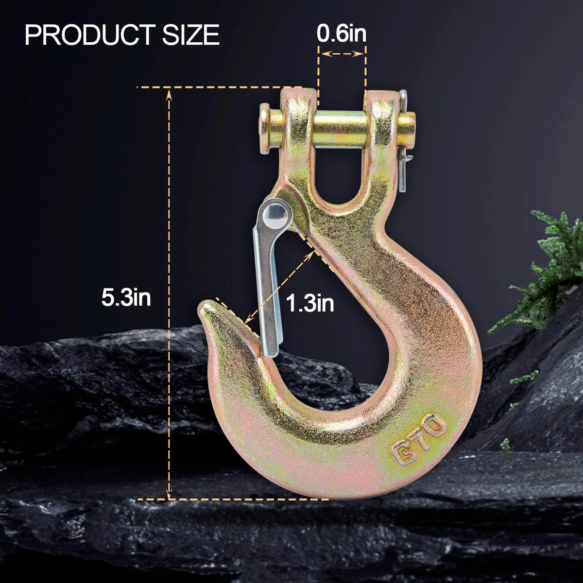 3/8 Chain Hooks with Safety Latch, 10 Pack U906