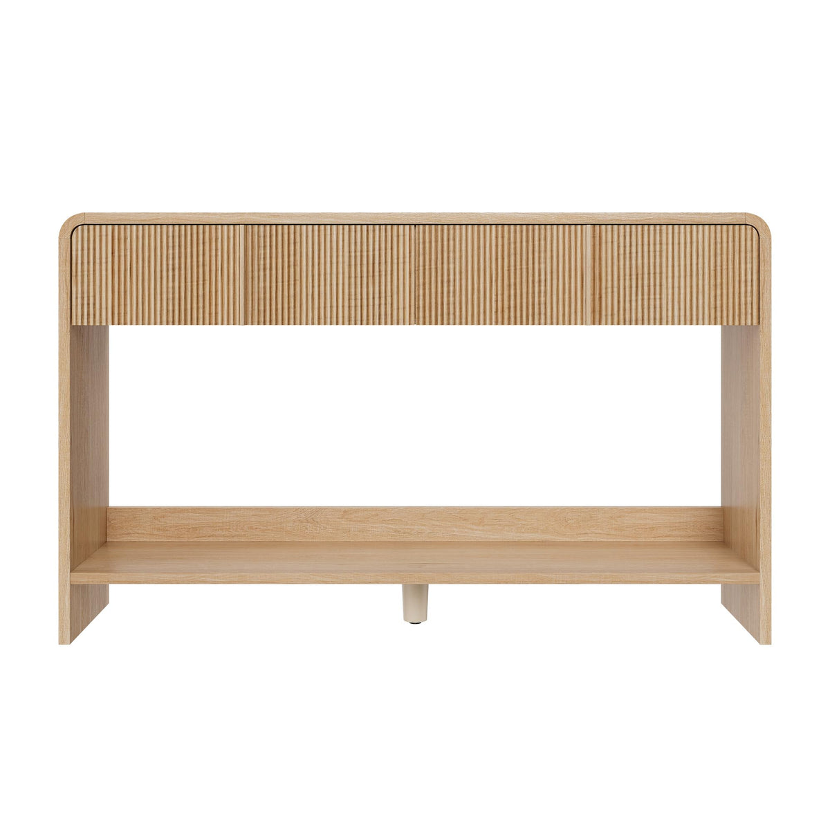 45" Fluted Console Table with 2 Drawers and Open Shelf P6997