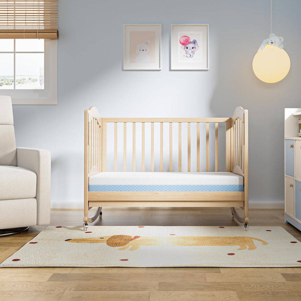 Mini Crib Mattress, 38x24x4 Inch Dual-Sided Gel Memory Foam V39360