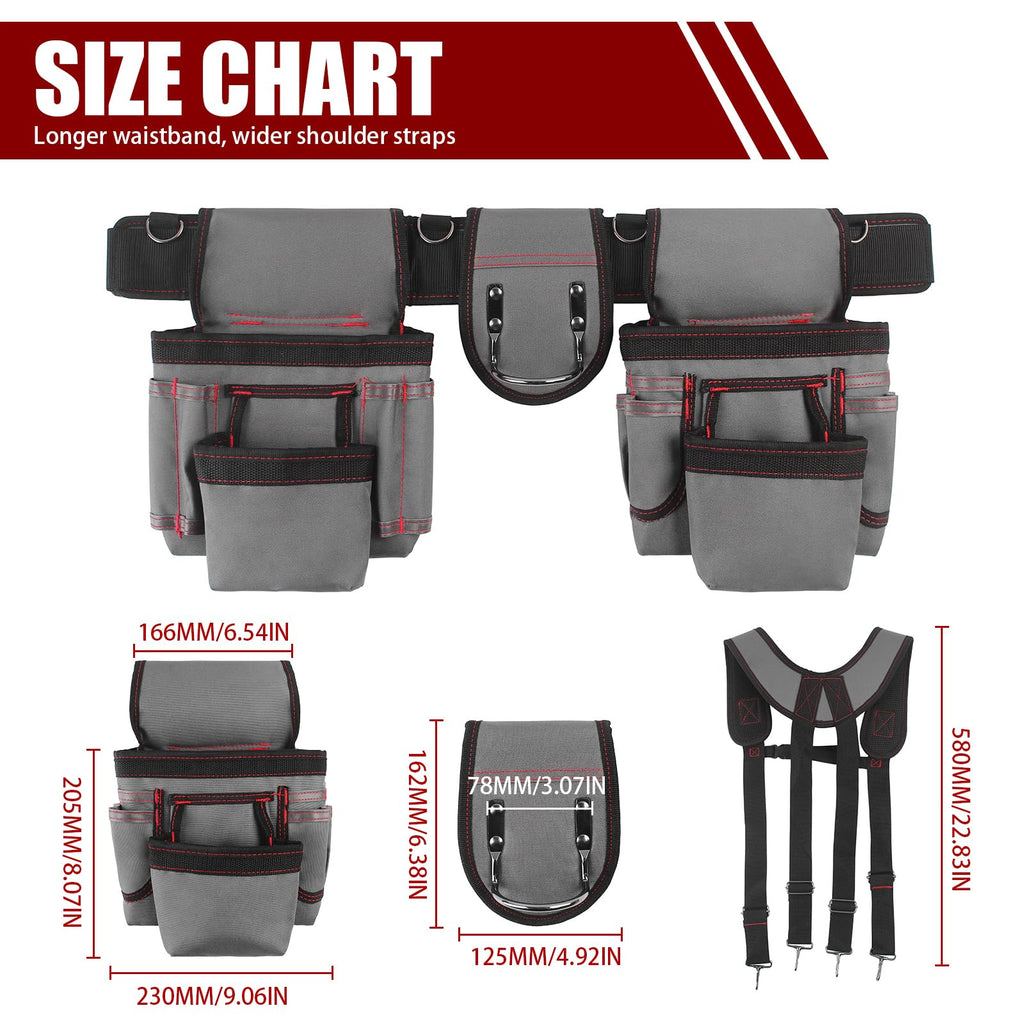 Heavy Duty 22 Pockets Adjustable Tool Belt E84358