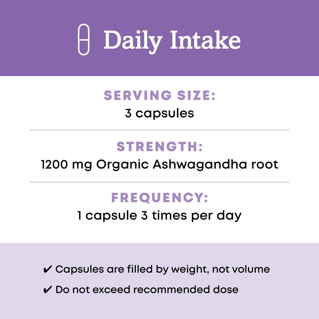 Organic Ashwagandha Herbal Supplements 180 Count A994