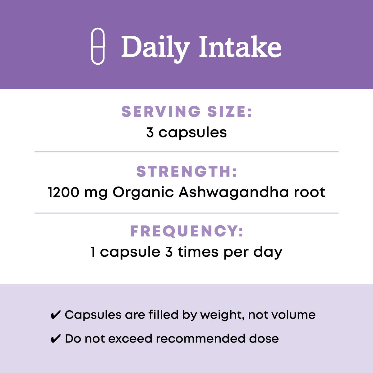 Organic Ashwagandha Herbal Supplements 180 Count A994