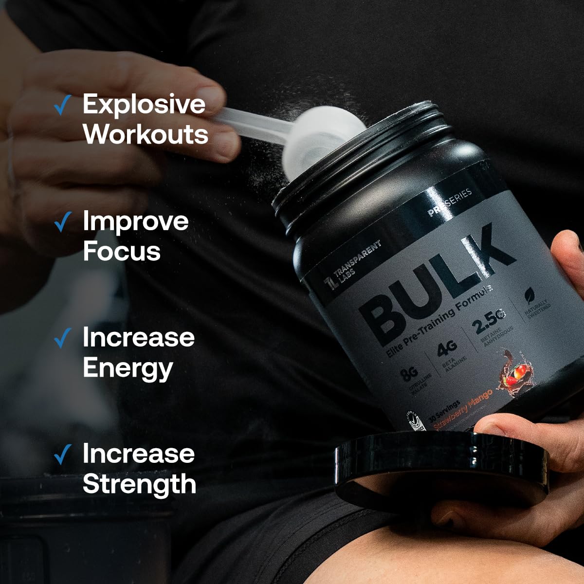 Sugar Free Pre Workout with Beta Alanine, Citrulline Malate & Caffeine, 30 Servings W375997