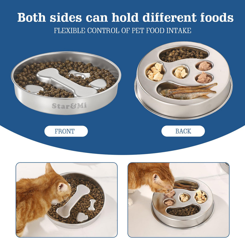 Stainless Steel Non-Slip Slow Feeder Dog Bowl C349978