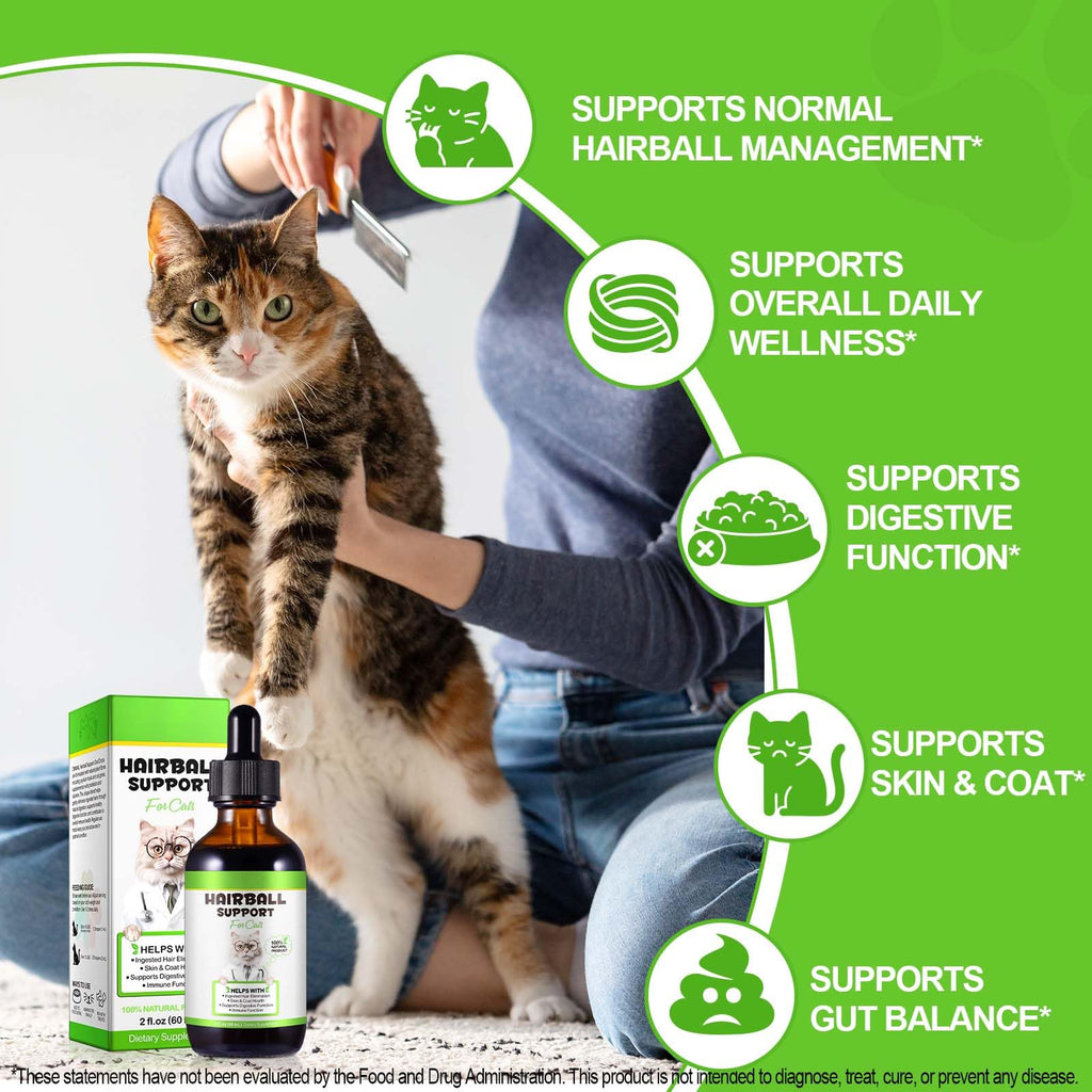 Cat Hairball Remedy Digestive Aid Drops 60ml K4353
