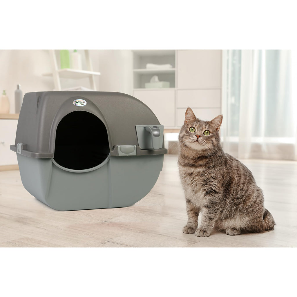 Self Cleaning Litter Box Regular Size Grey O3882