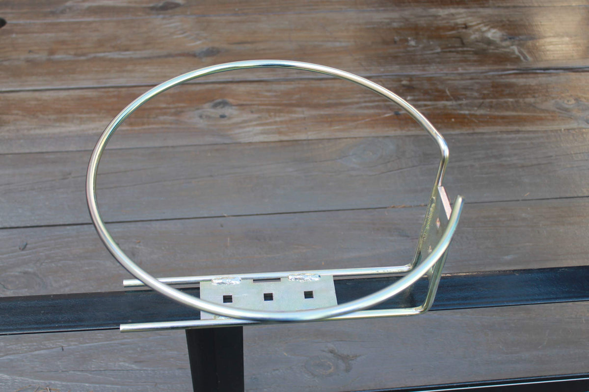 5 Gallon Round Gas Can Holder with Locking Trailer Rack Mount Bracket Kit W72084