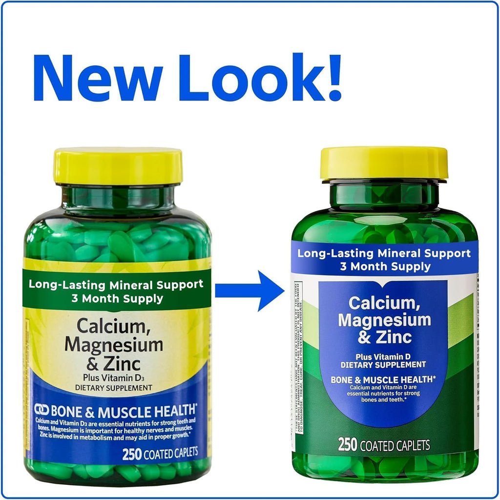 Calcium Magnesium Zinc with Vitamin D3 250 Caplets P70178