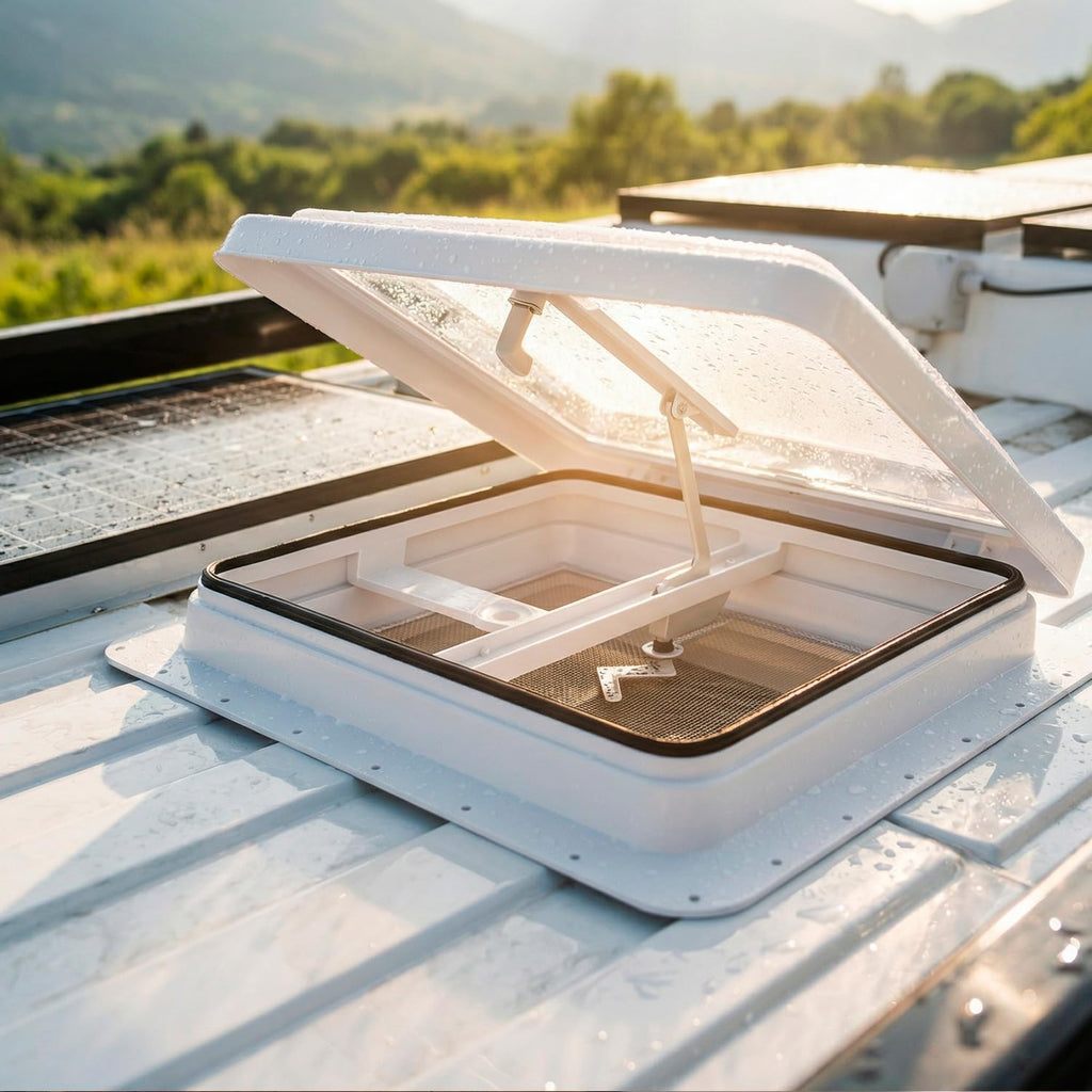 14 x 14 Manual RV Roof Vent Translucent Lid I66244