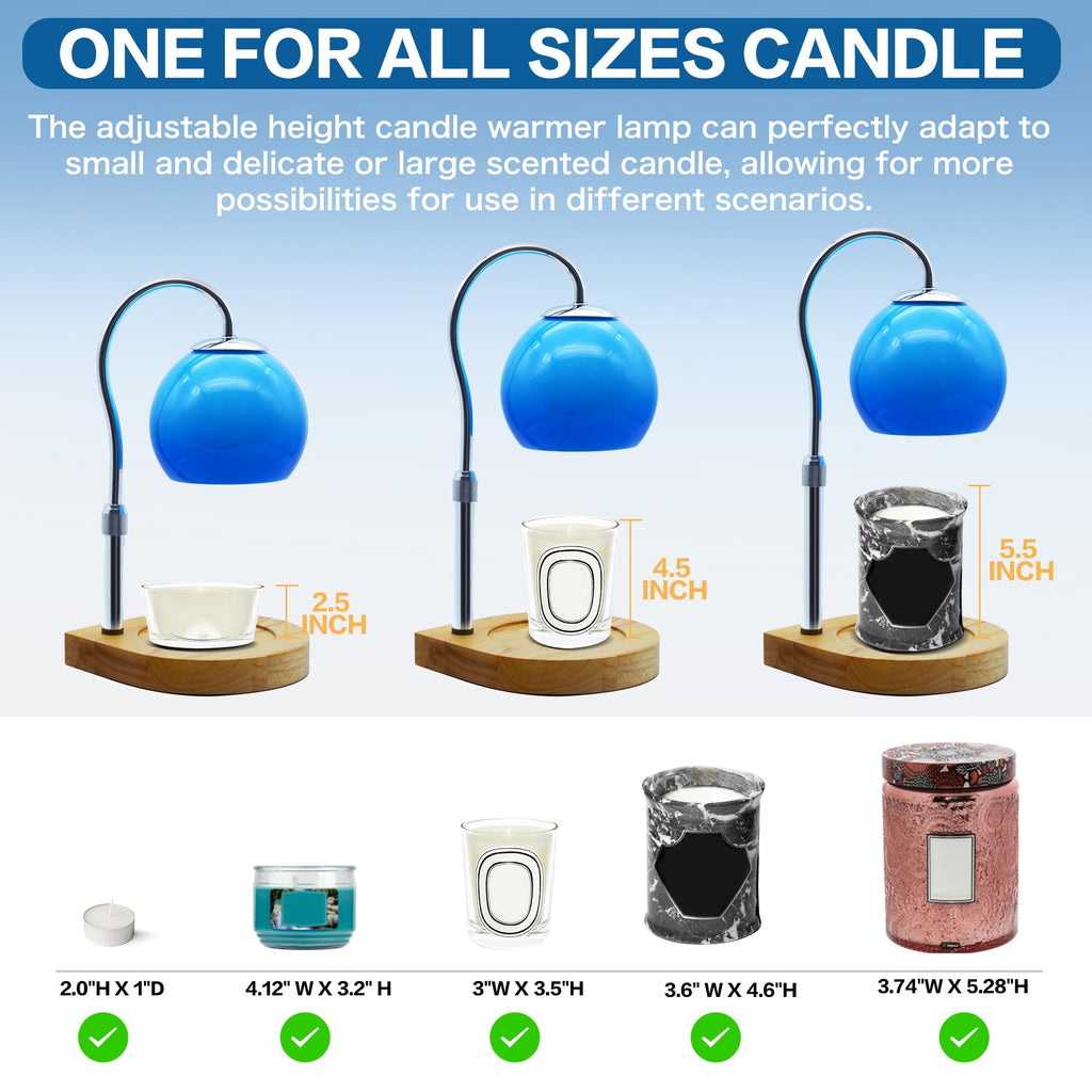 Candle Warmer Lamp with Timer and Adjustable Height B93072
