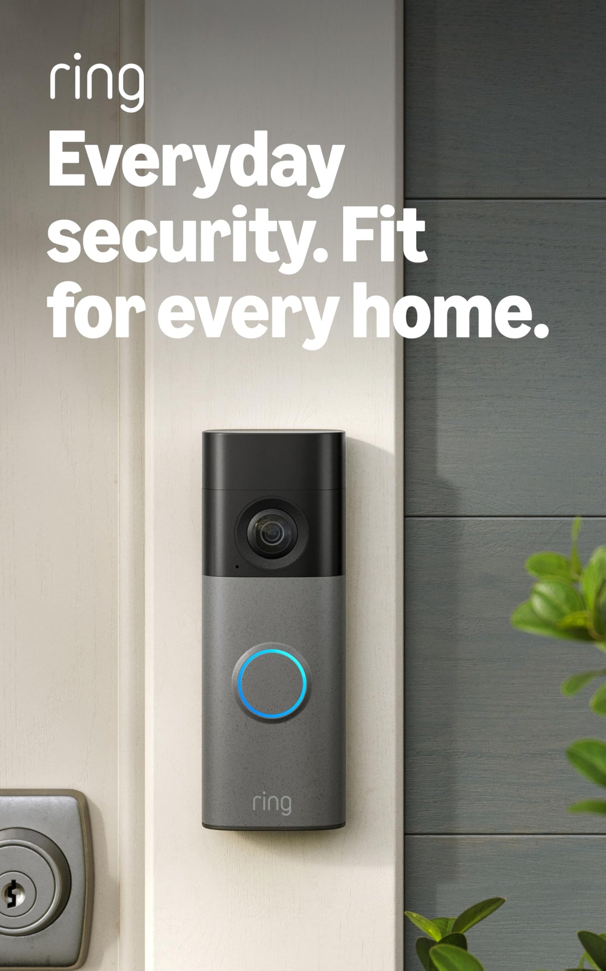 Battery Doorbell 2K Wide-Angle Speckled Gray Q470052