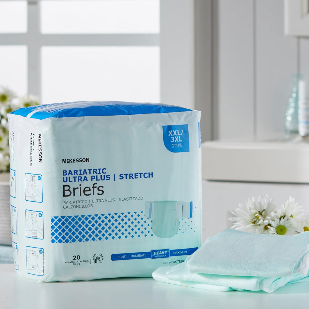 Heavy Absorbency Stretch Briefs, XXL/3XL, 80 ct P793