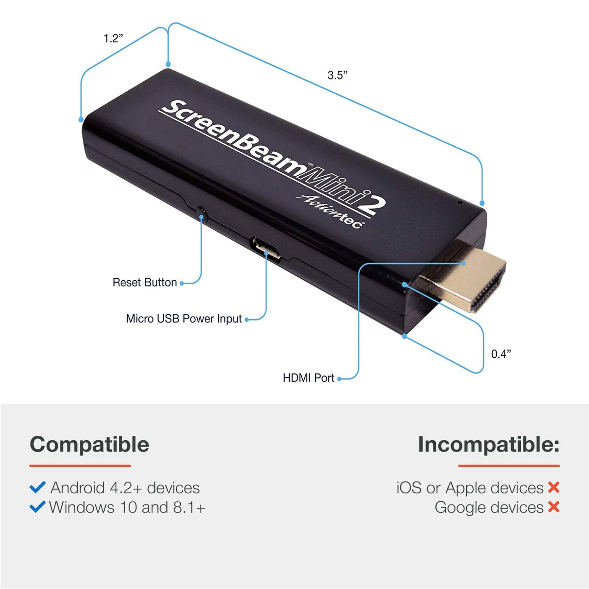 Wireless Display Adapter with Miracast, HDMI Connector K574