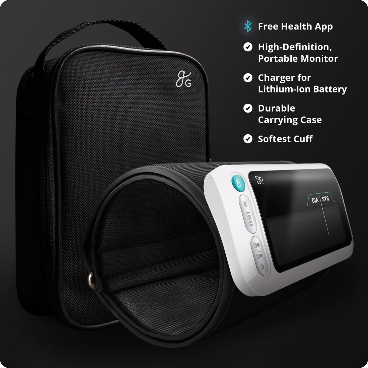 Bluetooth Blood Pressure Monitor with Upper Arm Cuff O99176