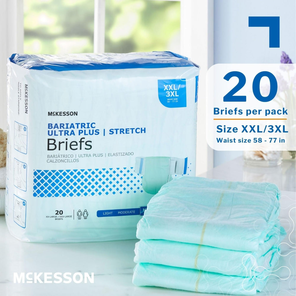 Heavy Absorbency Stretch Briefs, XXL/3XL, 80 ct P793