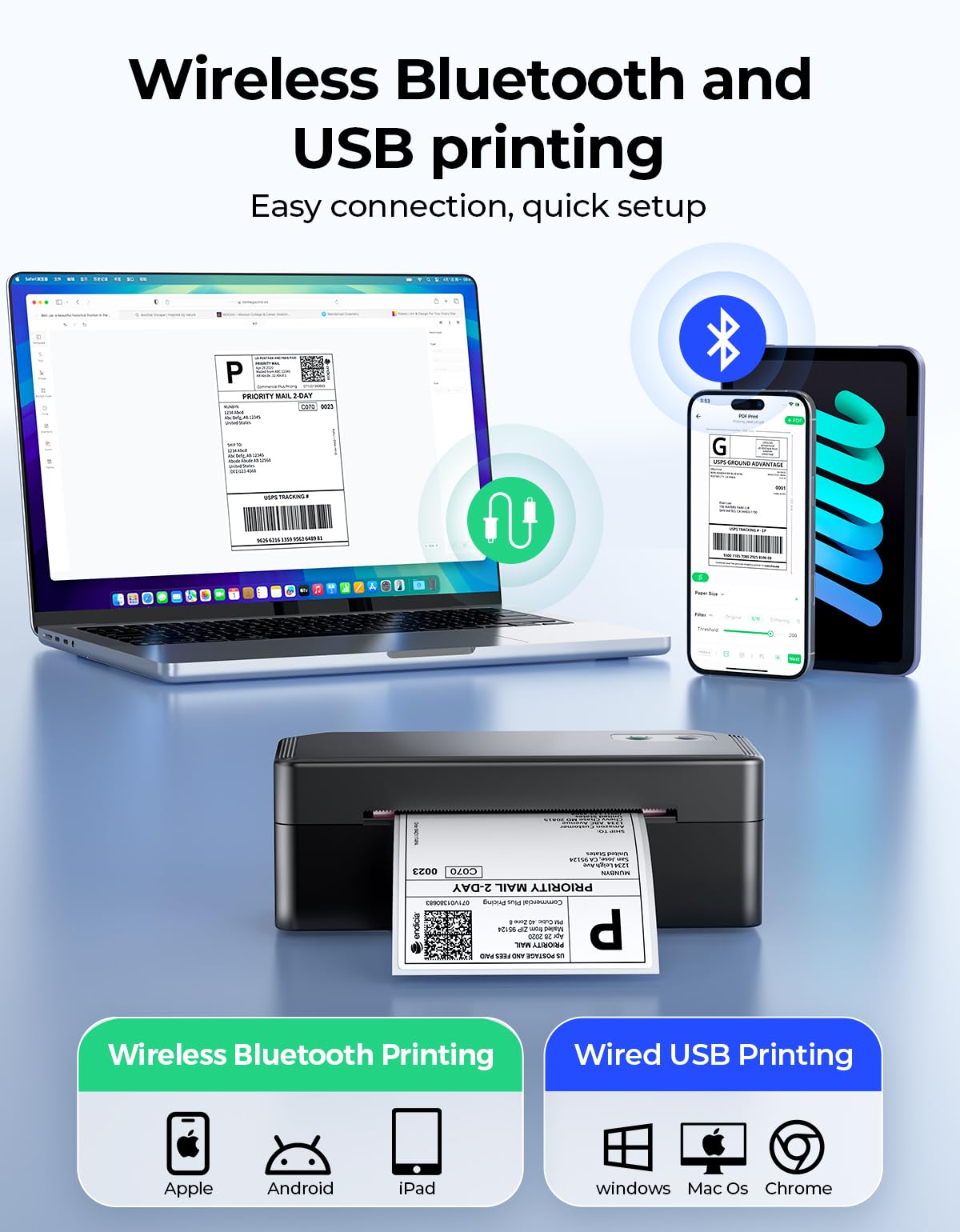 Bluetooth Thermal Label Printer H8562
