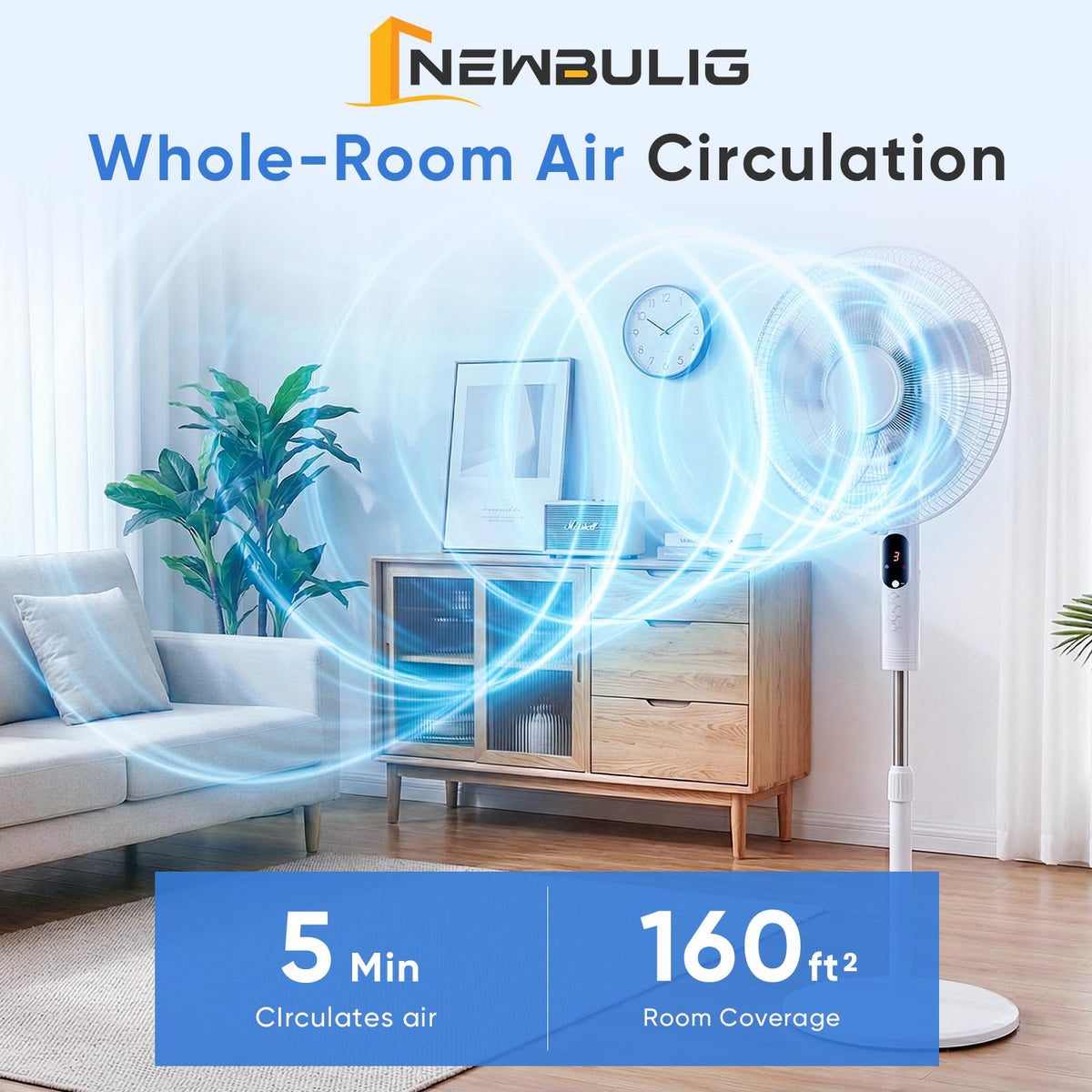 17" Oscillating Pedestal Fan with Remote X314