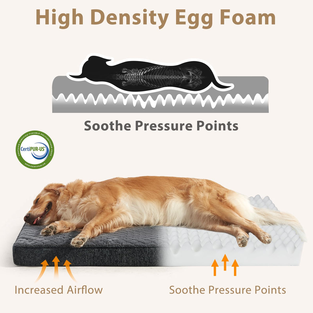 XL Waterproof Orthopedic Dog Bed W9335