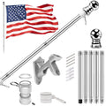 5 FT Flag Pole Kit with 3x5ft American Flag Stainless Steel A542992