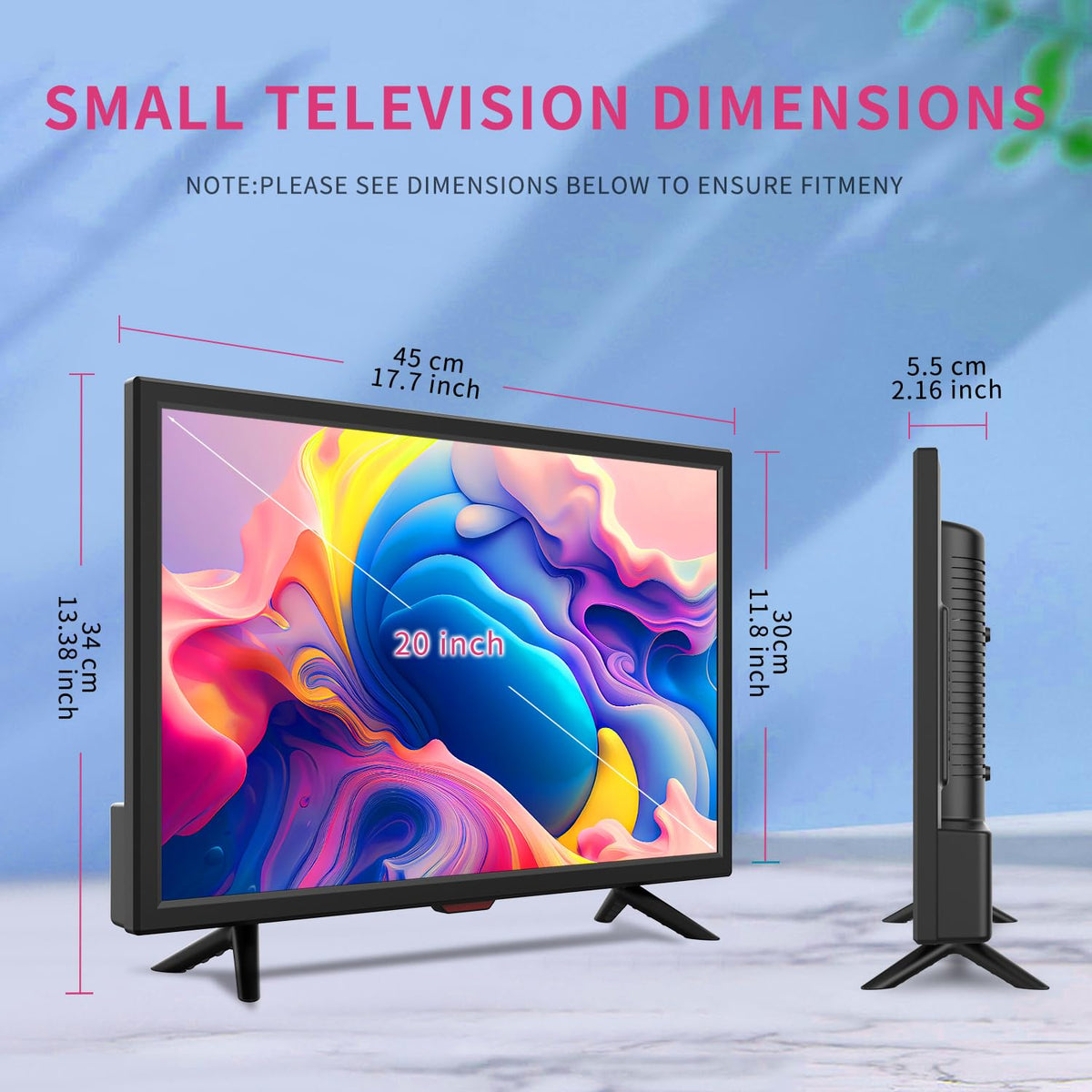 20 inch Flat Screen TV with HDMI USB VGA Ports F73662