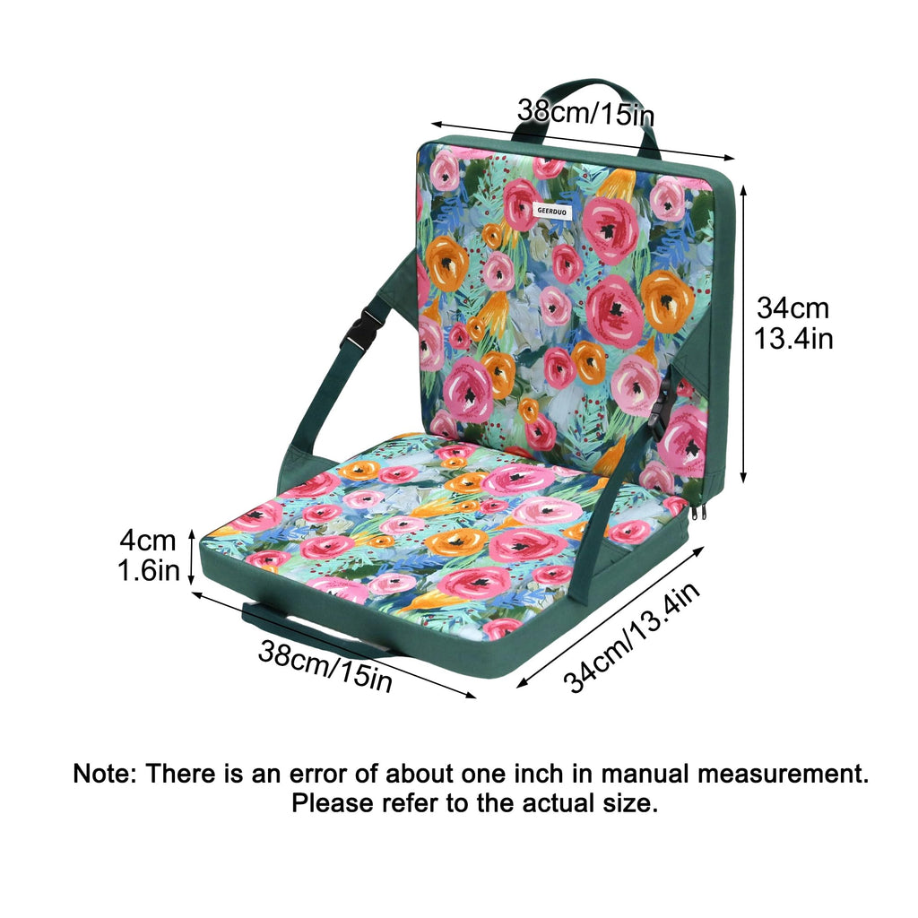 Portable Waterproof Stadium Seat Cushion with Back Support X8414