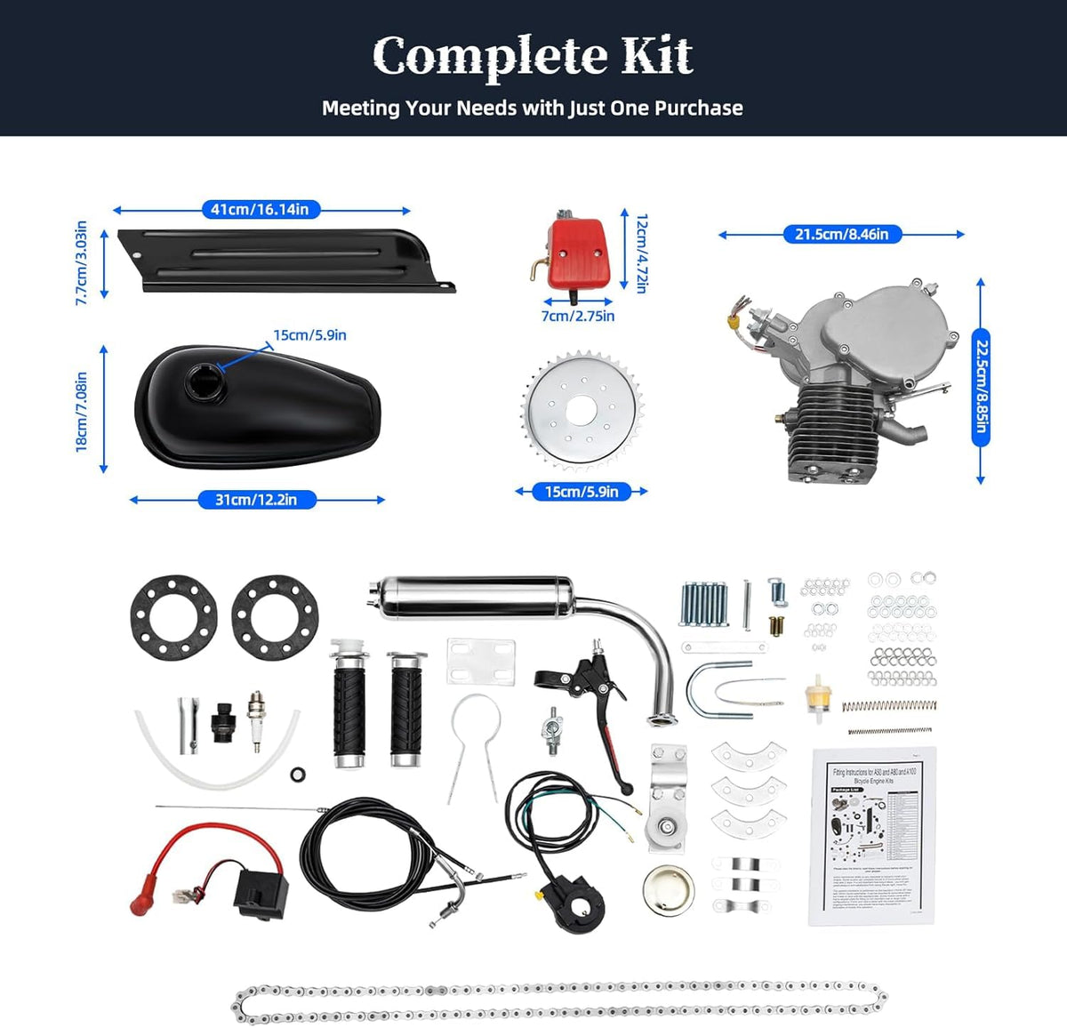 100cc 2-Stroke Bicycle Engine Kit K56759