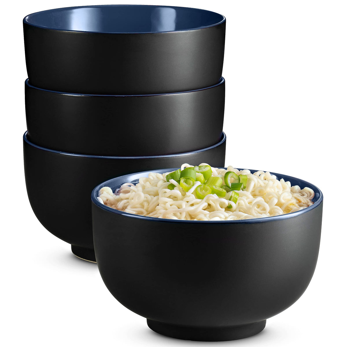 Ceramic Japanese Noodle Bowl Set, 34 oz, Set of 4 F14679