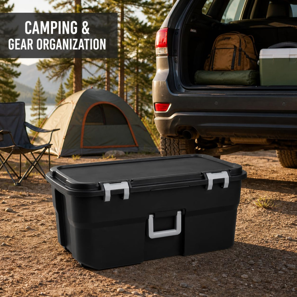 Camping Gear Storage Trunk with Wheels D28002