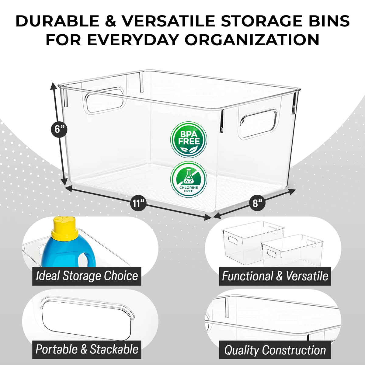 Clear Plastic Storage Bins G22708
