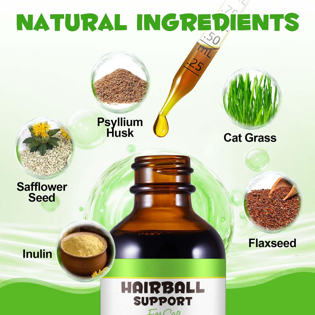 Cat Hairball Remedy Digestive Aid Drops 60ml K4353
