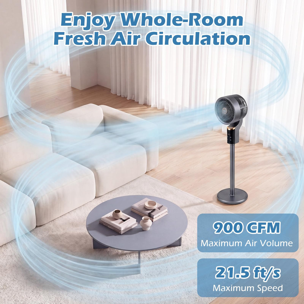 Compact Oscillating Standing Fan T46912