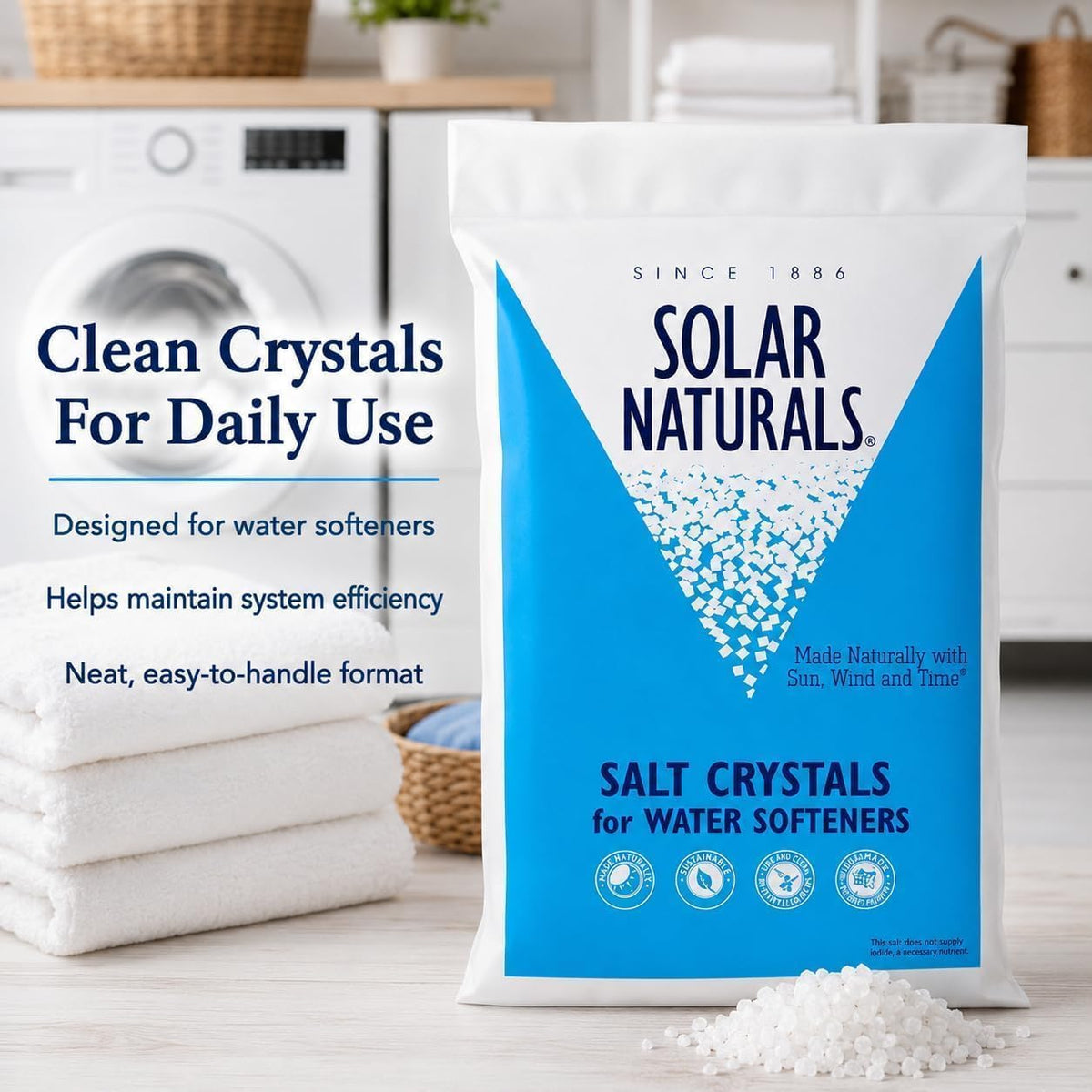 40 lb Solar Salt Crystals W6122