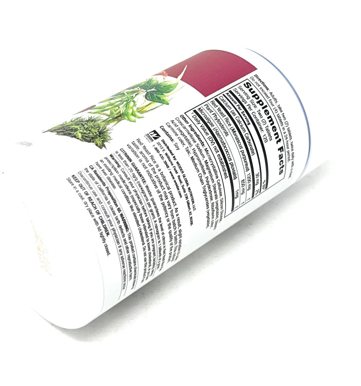 Red Yeast Rice 1200 mg 240 Tablets D602