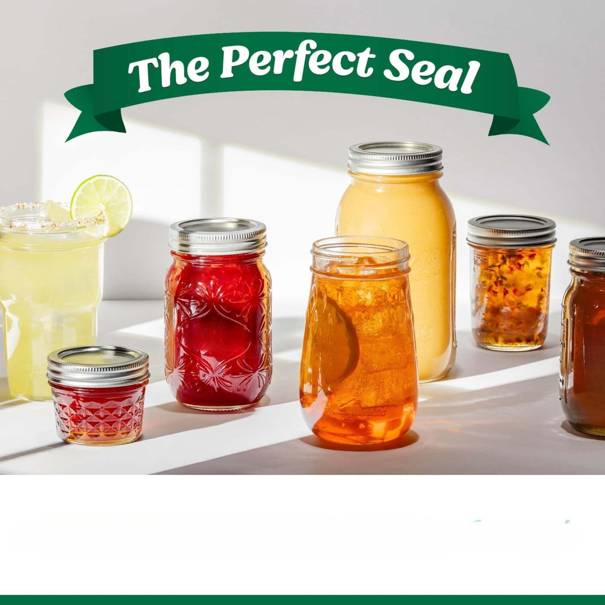 16 Oz Wide Mouth Glass Mason Jars with Lids & Bands, 12-Pack Z96125