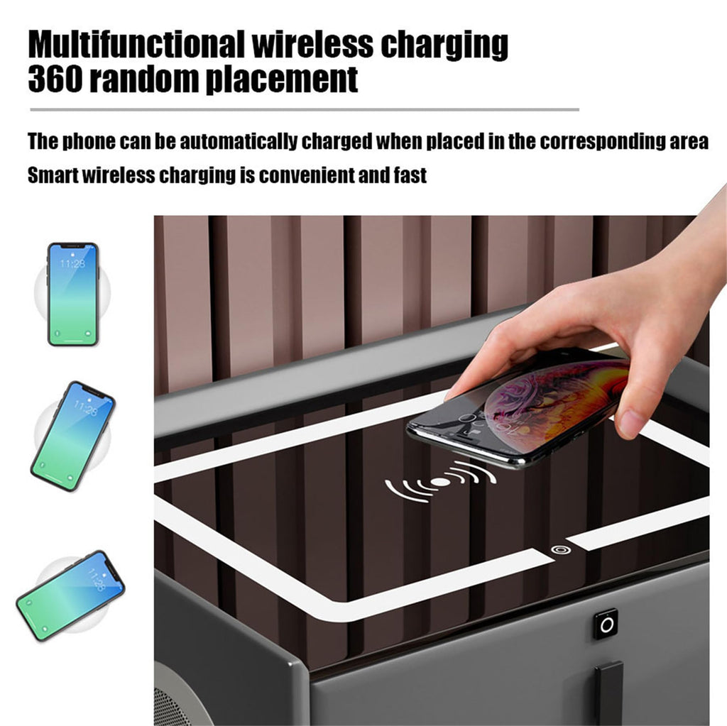 Pink 3 Drawer Nightstand with Charging Station N740813