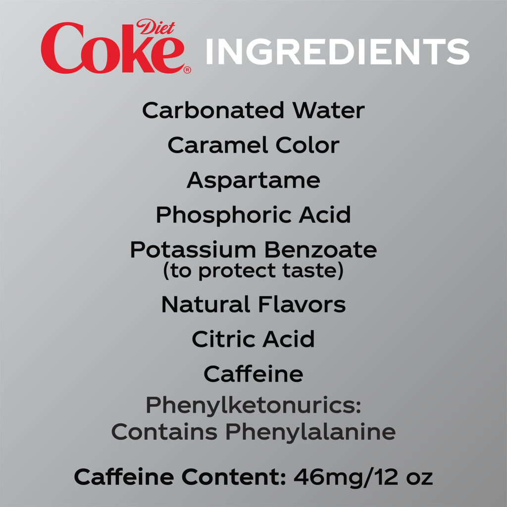 Diet Coke Soda Soft Drink Cans, 12 fl oz, 24 Pack G39259