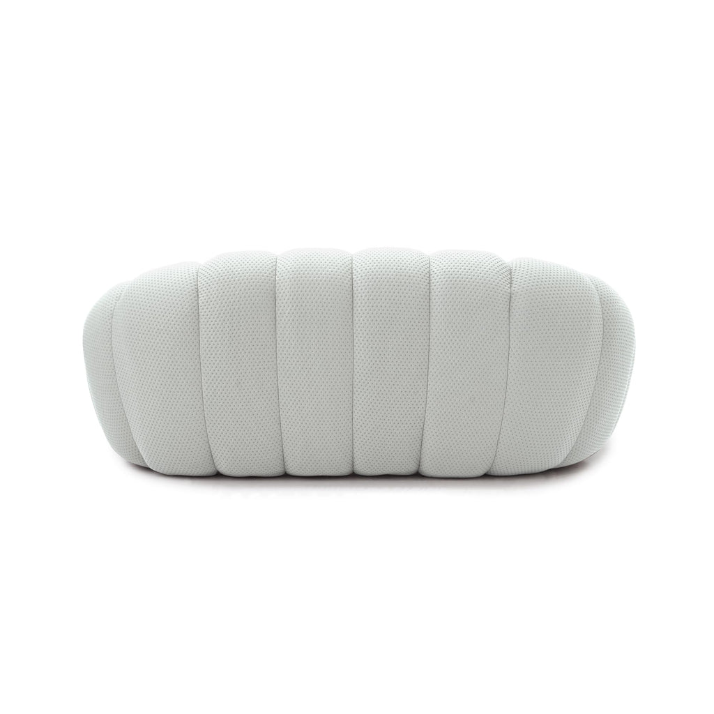 Light Grey Curved Upholstered Sofa J324196