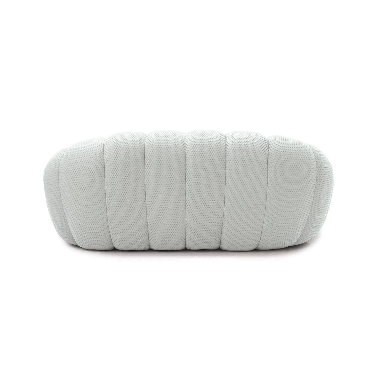 Light Grey Curved Upholstered Sofa J324196