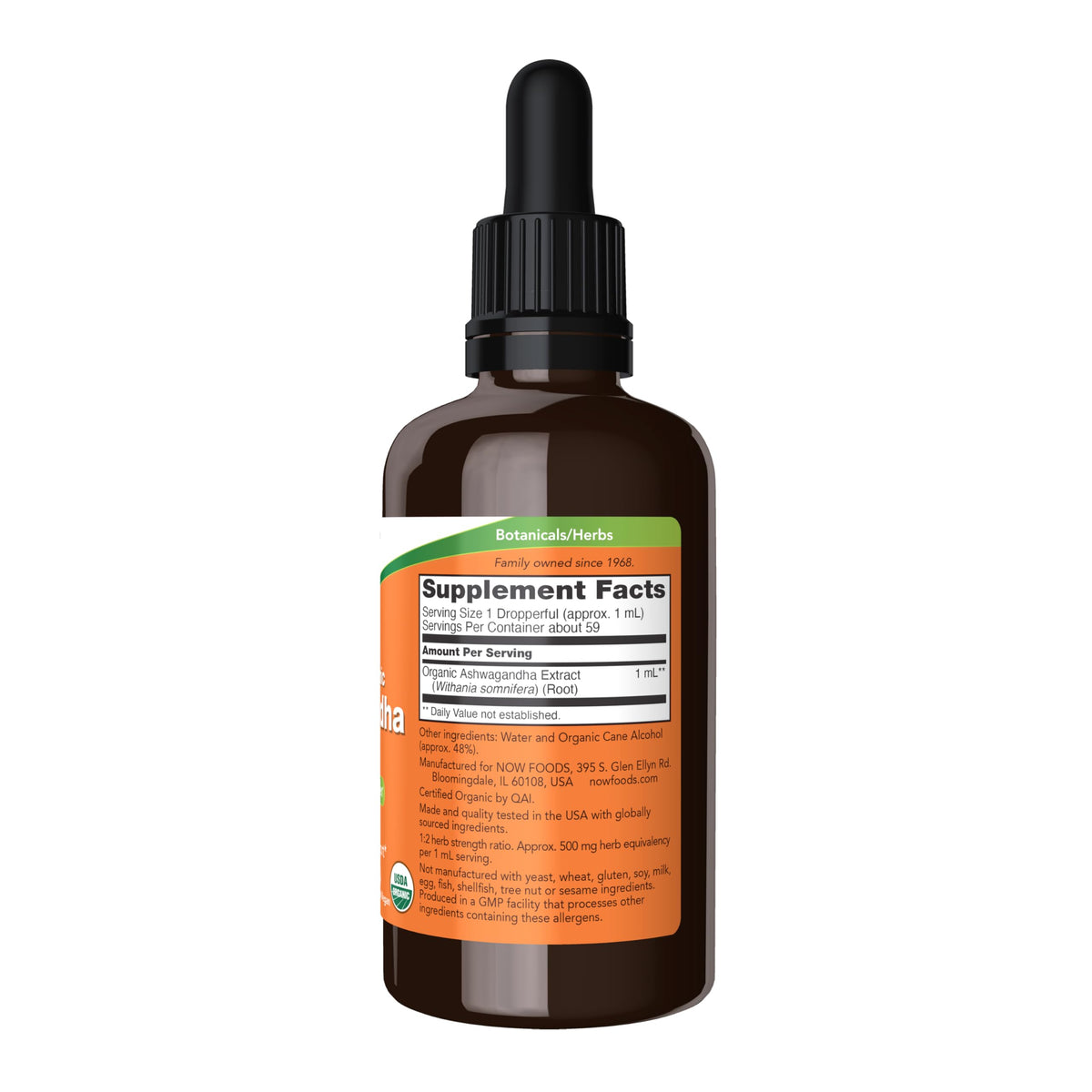 Organic Ashwagandha Liquid Extract 2 fl. oz J7725