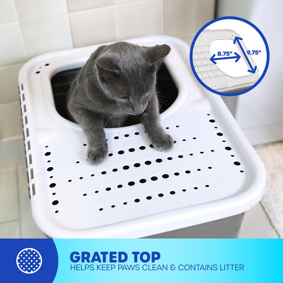Enclosed Cat Litter Box with Hinged Lid B997