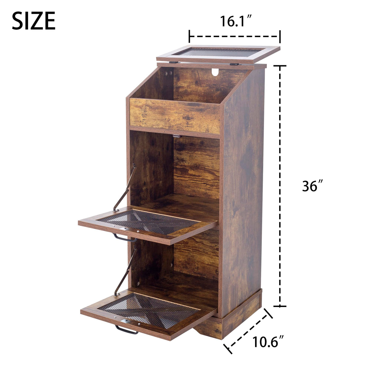 Brown Potato and Onion Storage Bin T6852