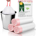 2 Gallon White Drawstring Trash Bags 60 Count R9315